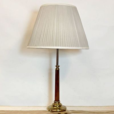 Lámpara Sobremesa de Metal y Madera
