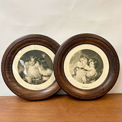 Par de Marcos Redondos de Madera