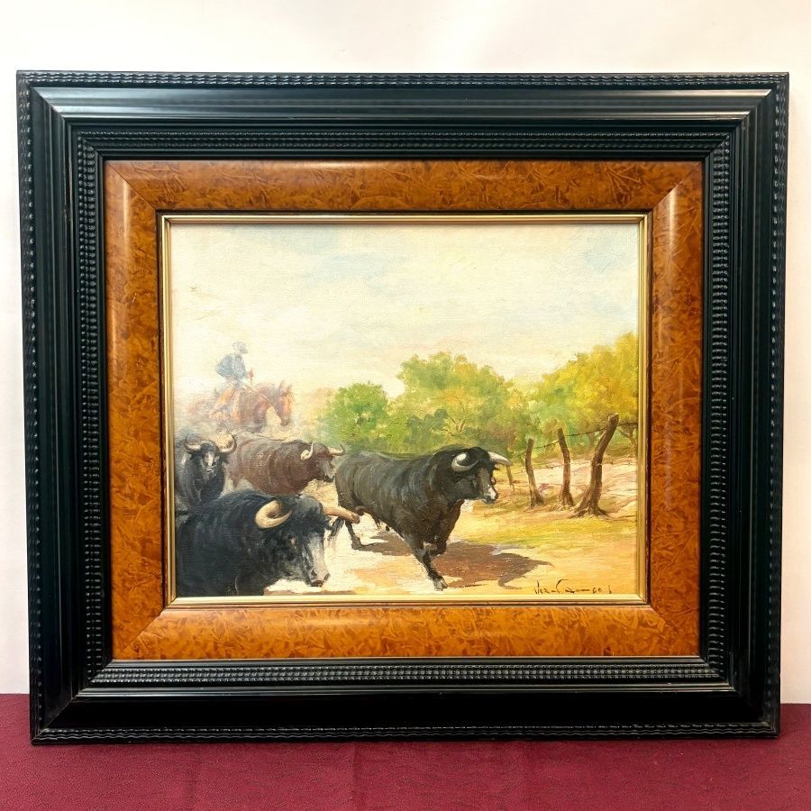 Óleo de Toros Bravos,  por Juan Campos