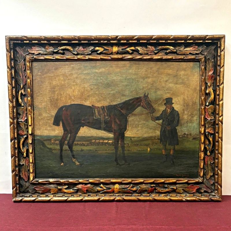 Óleo sobre lienzo, Caballo con Jinete
