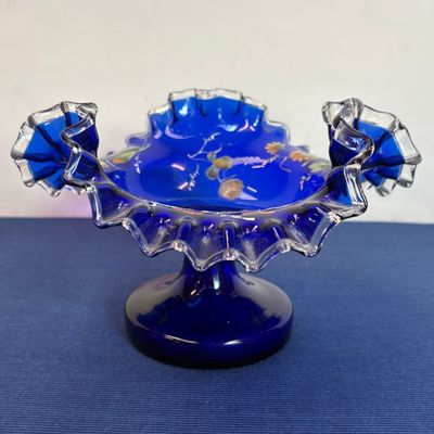 Centro Mesa de Cristal Azul