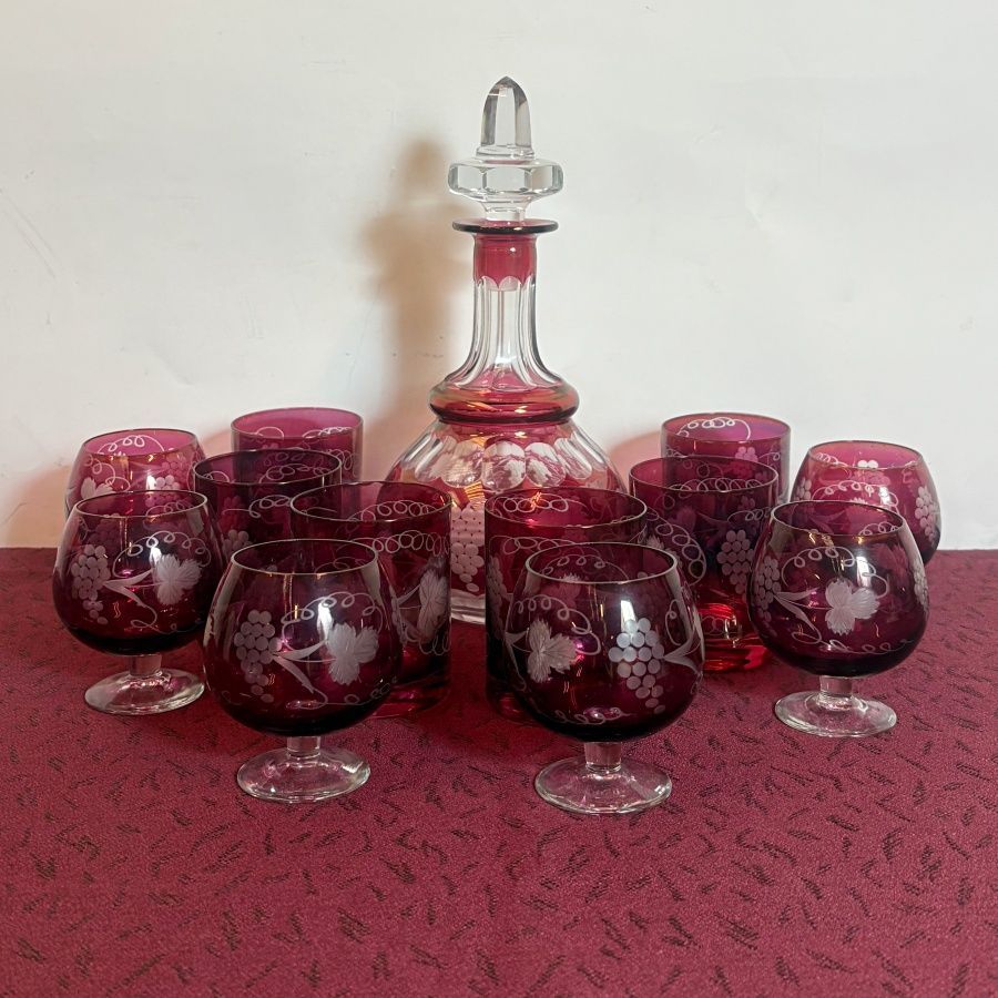 Conjunto de Cristal de Bohemia
