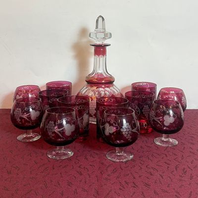 Conjunto de Cristal de Bohemia