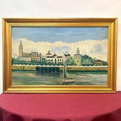 Óleo Vista de Sevilla