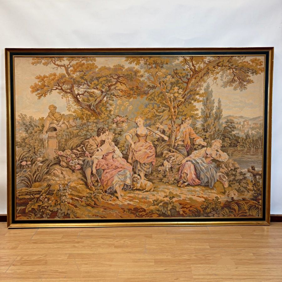 Gran Tapiz con Escenas Románticas Gran Tapiz con Escenas Románticas