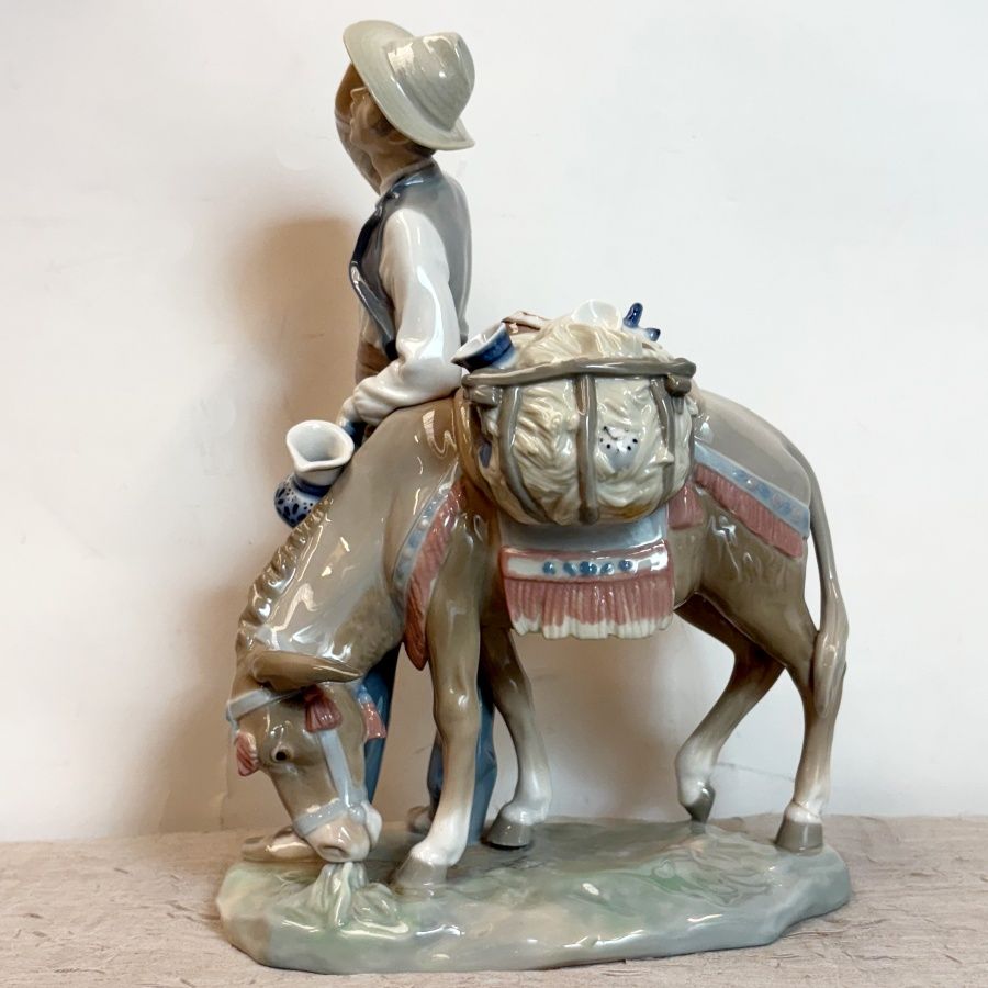 Figura Alfarero con Burro Lladró Figura Alfarero con Burro Lladró
