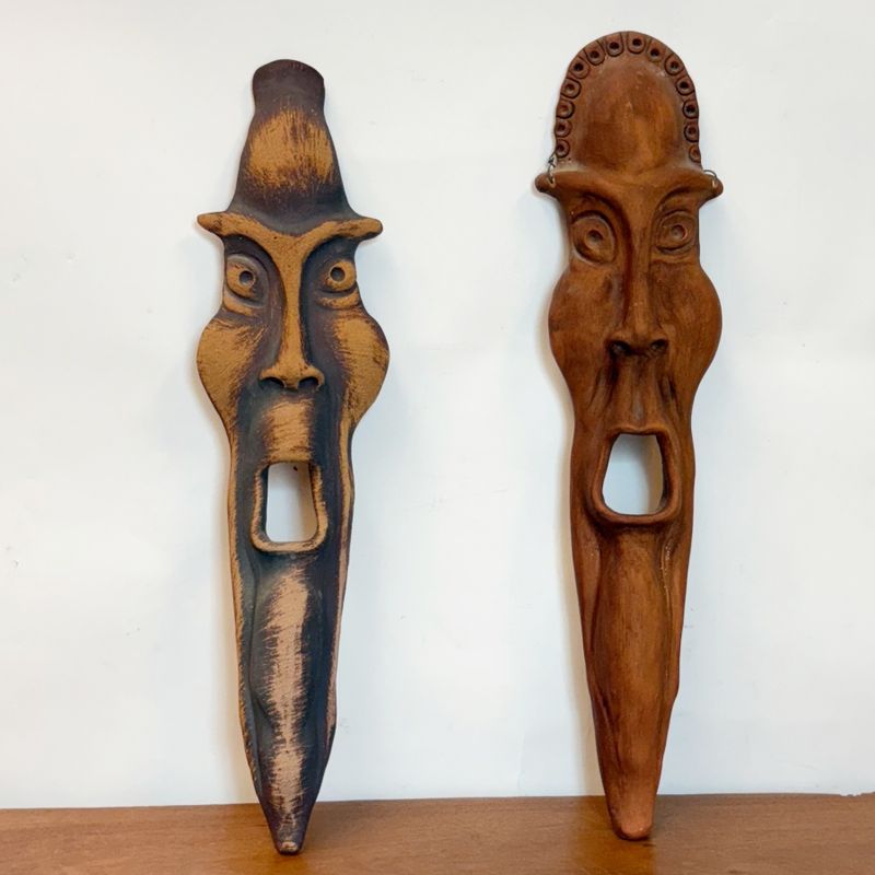 Pareja de Mascaras de Barro