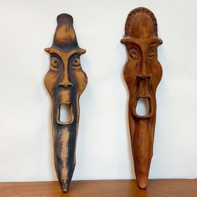 Pareja de Mascaras de Barro