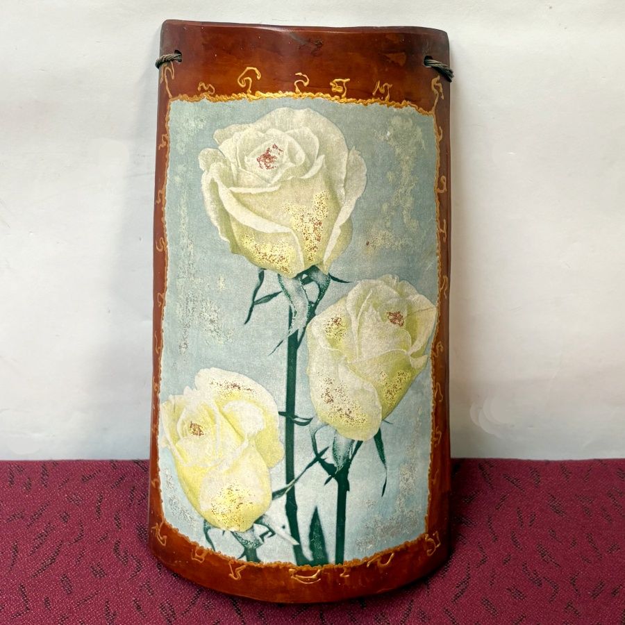 Teja Acanalada Pintada a Mano