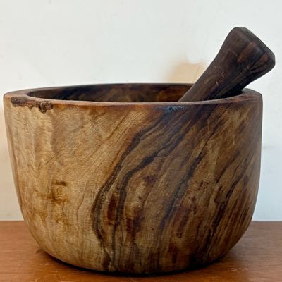 Mortero de Madera de Olivo