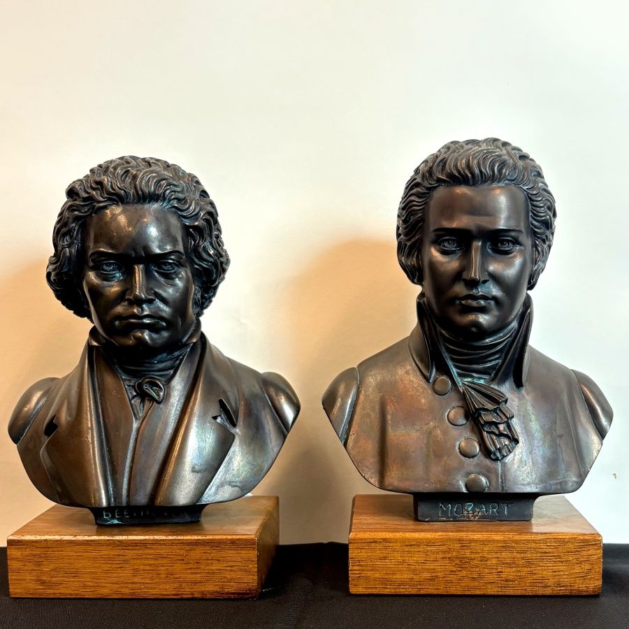 Bustos de Mozart y Beethoven Firmados Giannelli