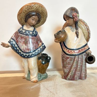 Figuras Lladró Lupita y Panchito