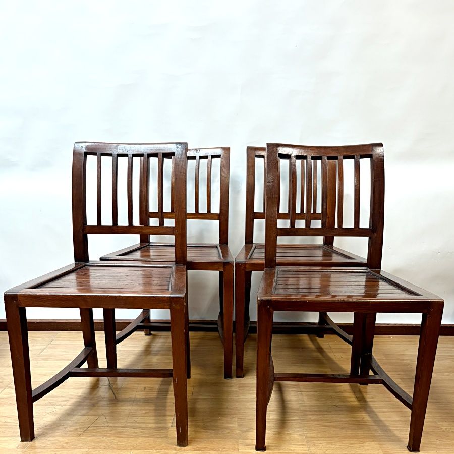 Conjunto Cuatro Sillas de Teca Conjunto Cuatro Sillas de Teca