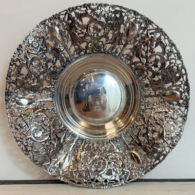 Centro Mesa Plateado Centro Mesa Plateado