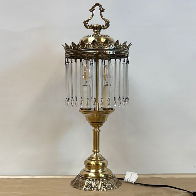 Lámpara de Bronce con Lágrimas Largas