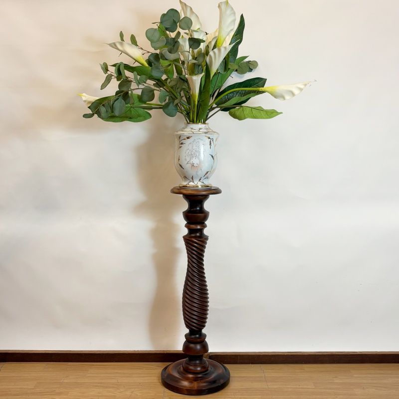 Pedestal de Madera Torneada