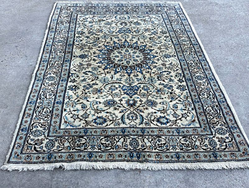 Alfombra Persa Marfil-Azul Alfombra Persa Marfil-Azul