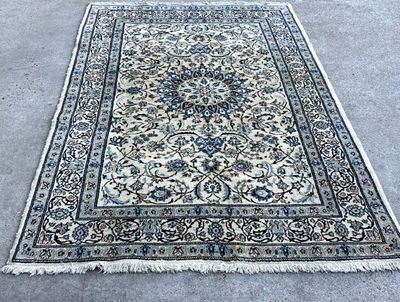 Alfombra Persa Marfil-Azul Alfombra Persa Marfil-Azul