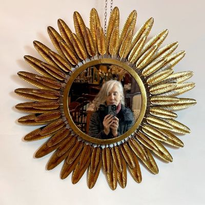 Espejo Sol con Marco Dorado