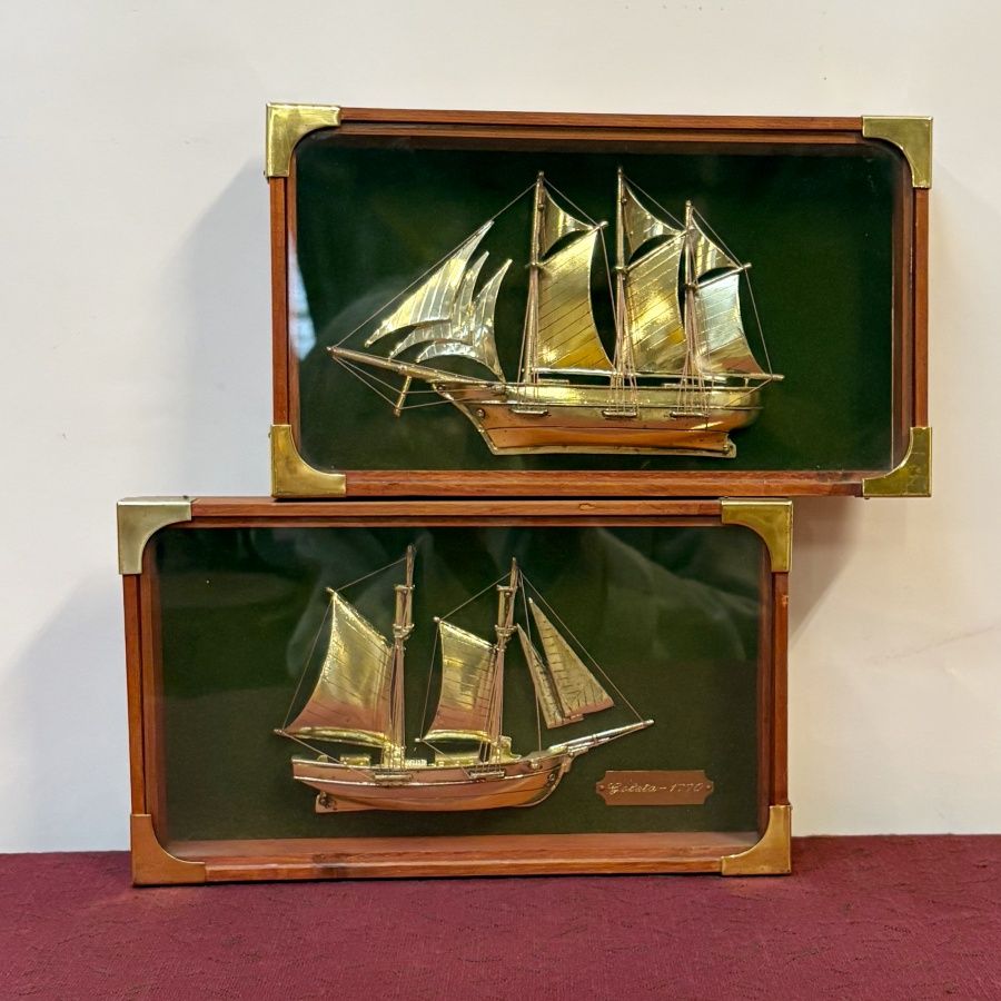 Pareja Cuadros con Barcos de Vela