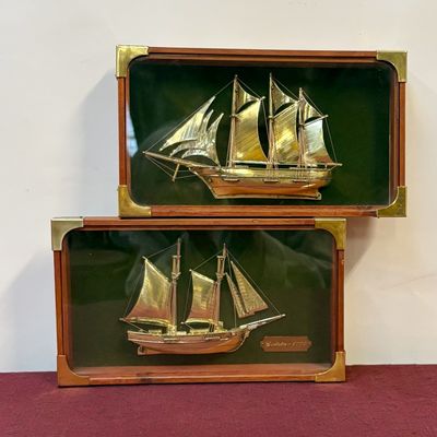 Pareja Cuadros con Barcos de Vela