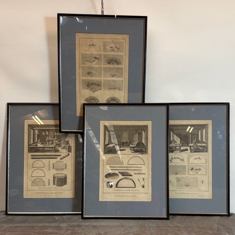 Láminas sobre la Fabricación de Abanicos