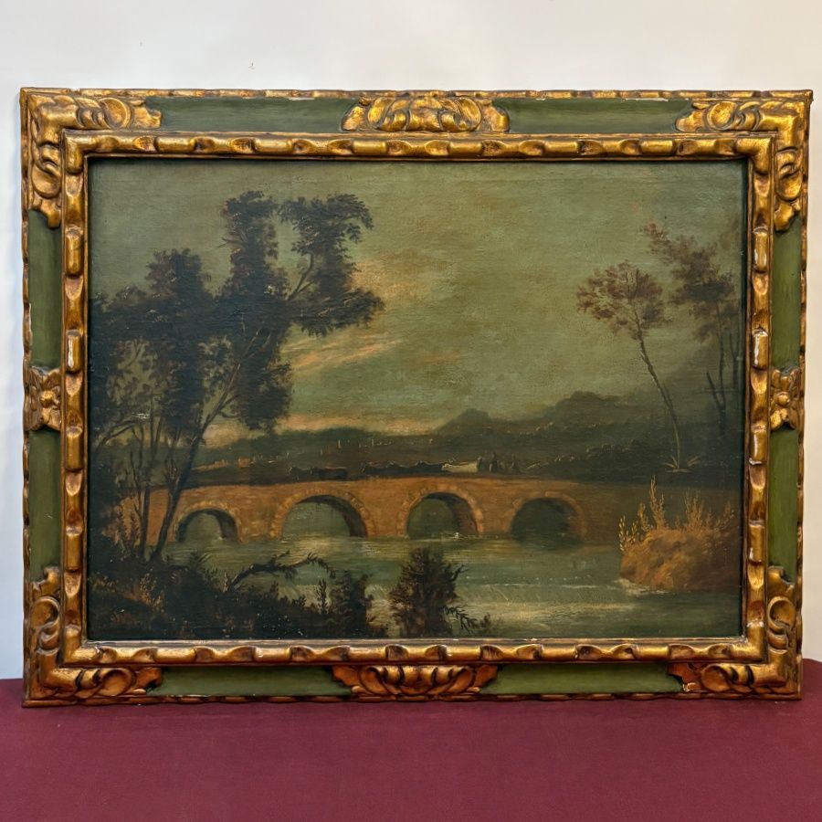 Paisaje Fluvial con Puente