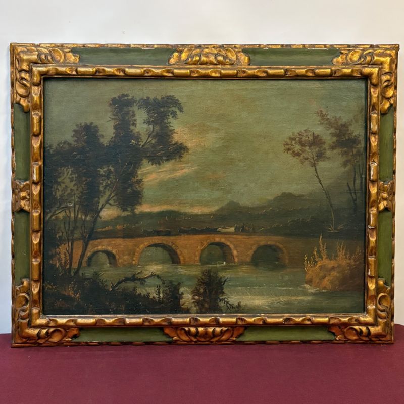 Paisaje Fluvial con Puente