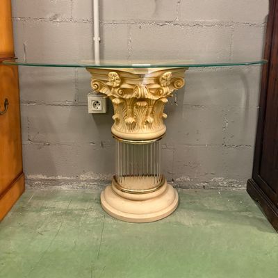 Consola con Tapa de Cristal