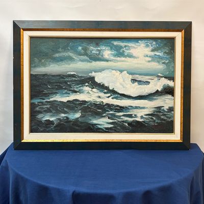 Óleo Sobre Lienzo Olas Oceánicas