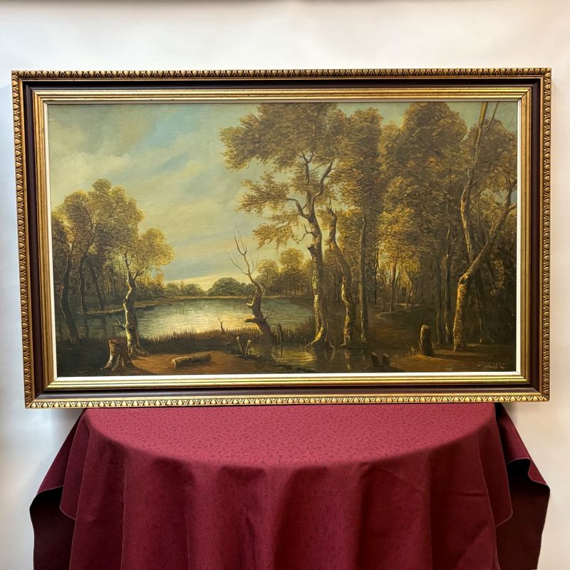 Óleo Ribera y Bosque