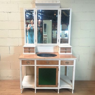 Mueble Lavabo Modernista Restaurado Mueble Lavabo Modernista Restaurado