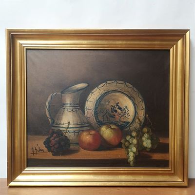 Bodegón Fruta Jarra y Plato