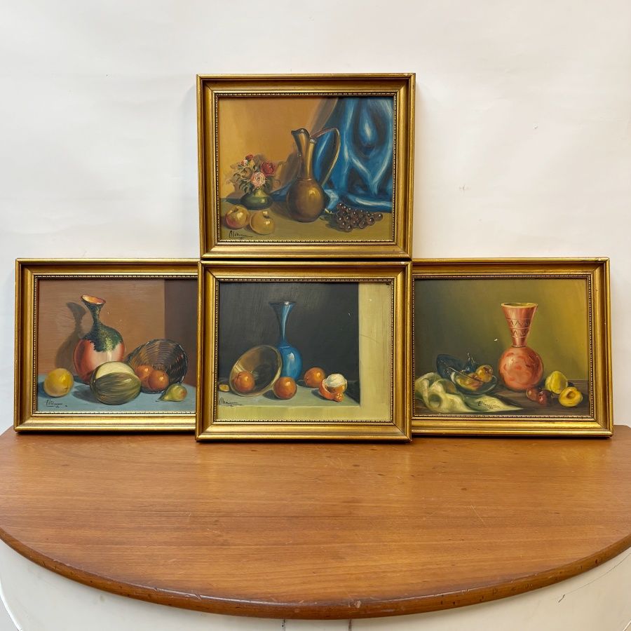 Lote de Cuatro Bodegones