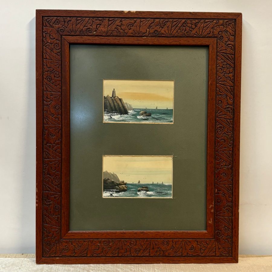 Acuarelas en Marco de Madera