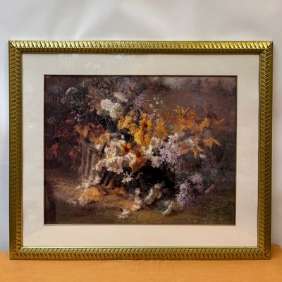 Lámina Floral Enmarcada