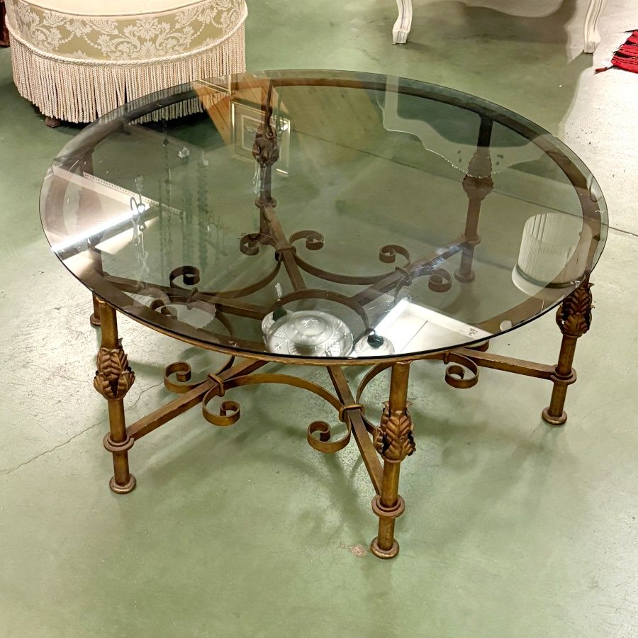 Mesa Centro de Hierro y Cristal