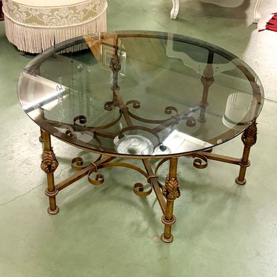 Mesa Centro de Hierro y Cristal