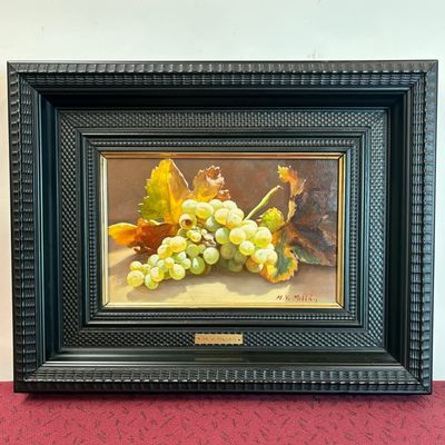 Bodegón Uvas Firmado Millán
