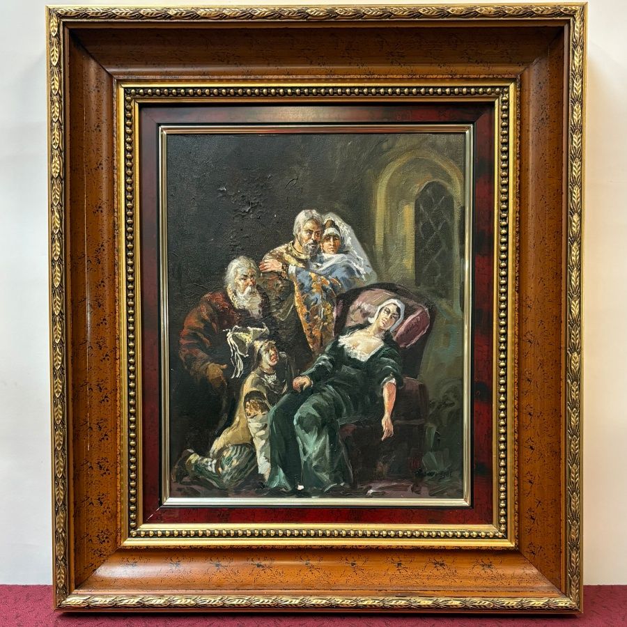 Óleo Deceso de una Mujer