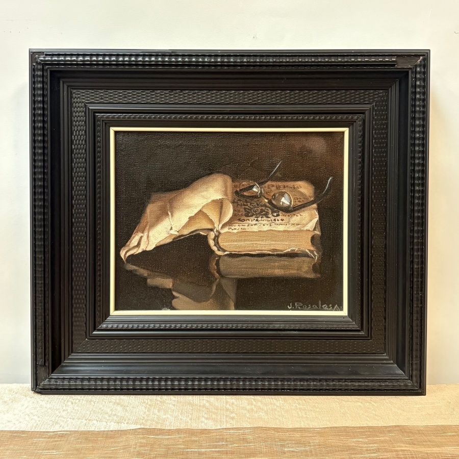 Óleo Sobre Lienzo, Bodegón Libro