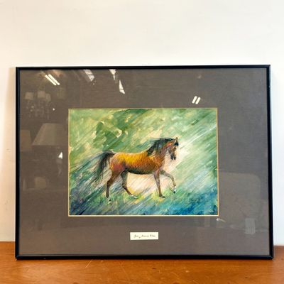 Retrato de un Caballo Firmado Valdés Retrato de un Caballo Firmado Valdés