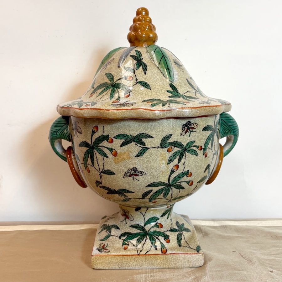 Tibor de Cerámica Decorada