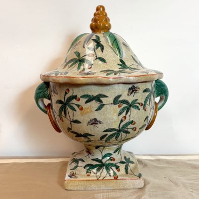 Tibor de Cerámica Decorada