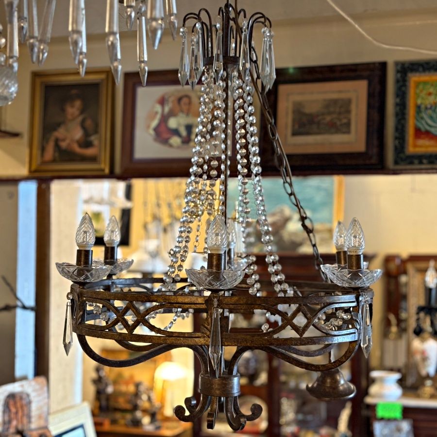 Lámpara Techo Hierro con Lágrimas