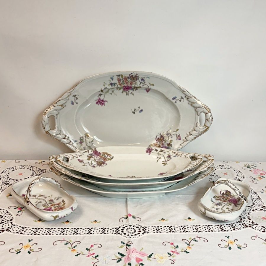 Conjunto de Bandejas y Salseras Limoge