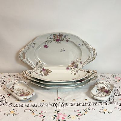 Conjunto de Bandejas y Salseras Limoge