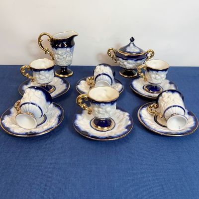 Juego Café de Porcelana Esmaltada