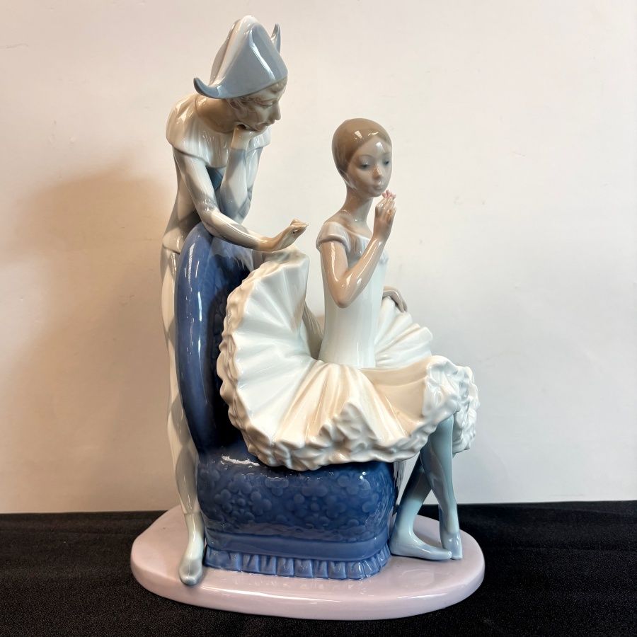 Porcelana NAO Lladró Arlequín y Bailarina