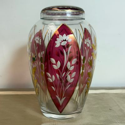 Jarrón de Cristal con Tapa